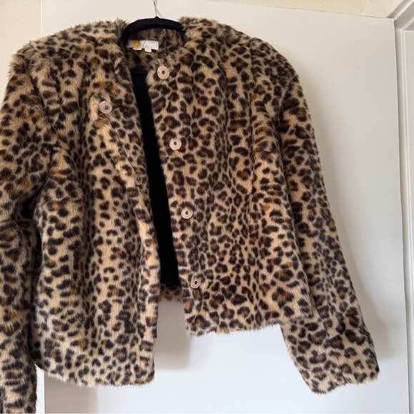 Boden Animal Print Faux Fur Coat - Picture 2 of 9